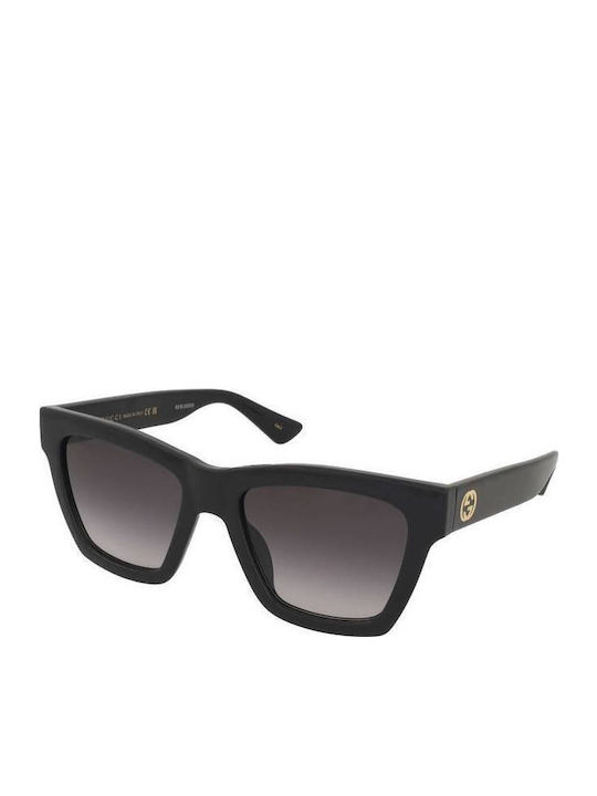 Gucci Women's Sunglasses with Black Plastic Frame and Gray Gradient Lens GG1714S 001