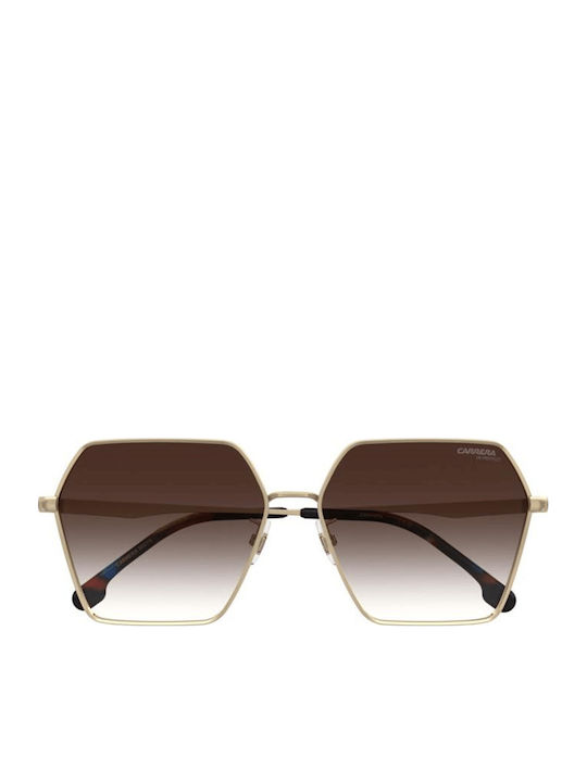 Carrera Women's Sunglasses with Gold Metallic Frame and Grey Gradient Lenses 3057/S VVP/YK