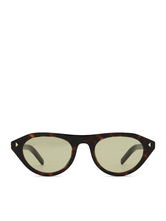 Prada Unisex Γυαλιά Ηλίου με Καφέ Ταρταρούγα Κοκκάλινο Σκελετό και Κίτρινο Φακό PRPRB15 17N70R