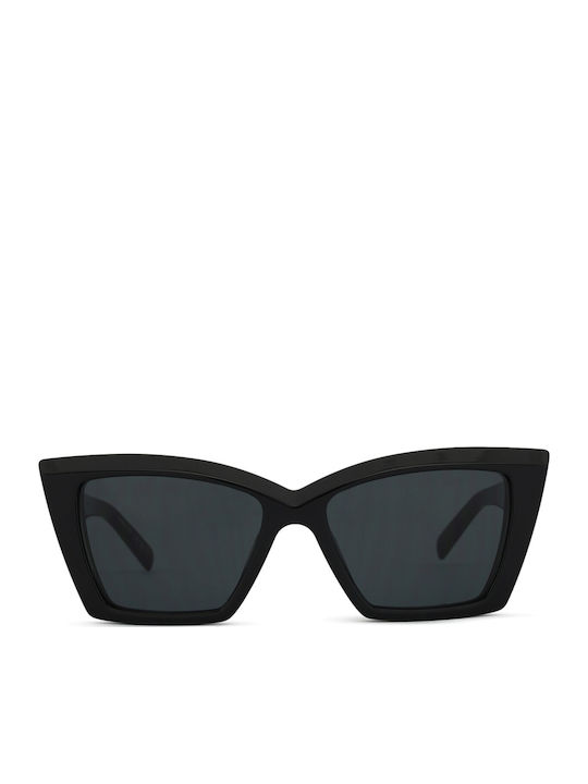 Ysl Women's Sunglasses with Black Plastic Frame and Black Lens SL 657 001