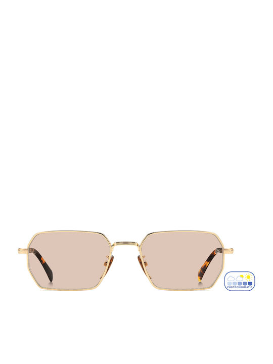 David Beckham Women's Sunglasses with Gold Metal Frame and Brown Lens DB 1174/S J5G/3O