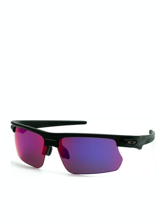 Oakley Men's Sunglasses with Black Plastic Frame and Purple Mirror Lens OO9400-08