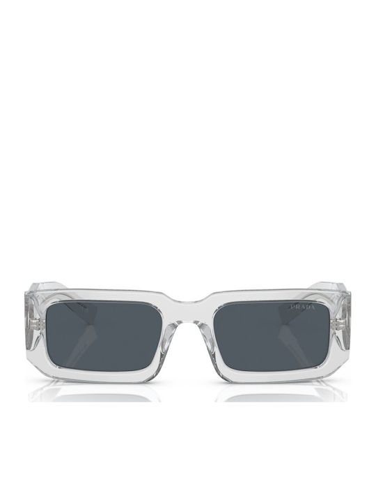 Prada Unisex Sunglasses with Transparent Plastic Frame and Gray Lens PR06YS 12R09T