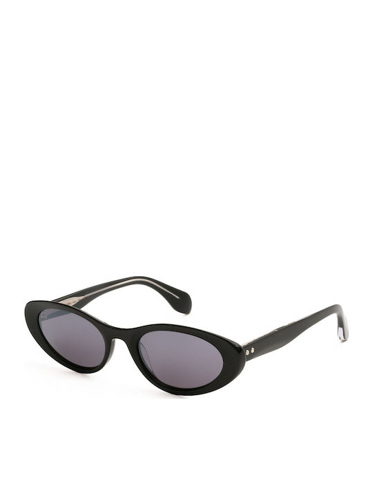 Gigi Barcelona Damen Sonnenbrille mit Schwarz Kunststoff Gestell und Hellblau Linse 1019/11