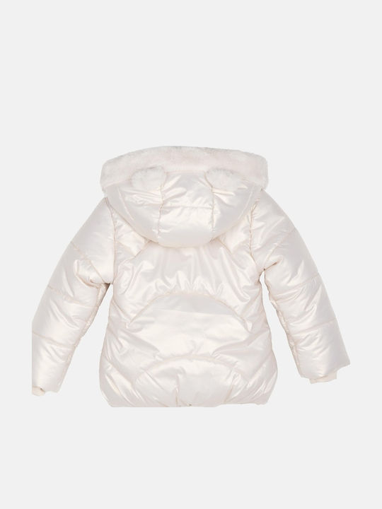 Kids Fur Short with Hood Metallic