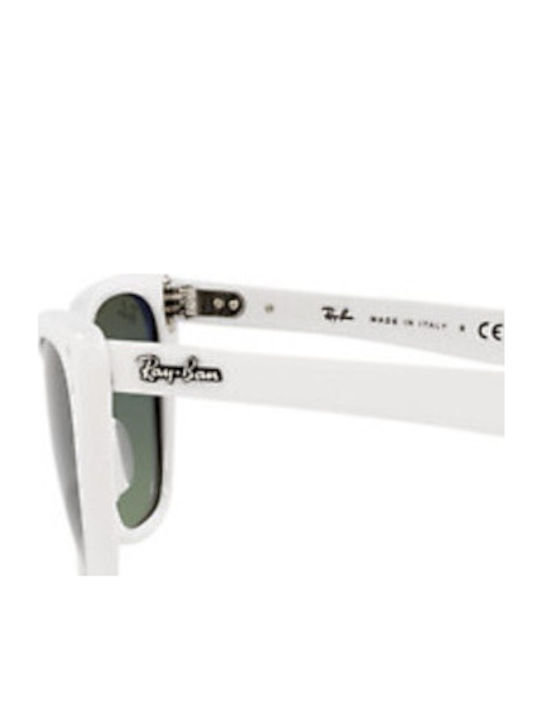 Ray Ban Lady Burbank Women's Sunglasses with White Plastic Frame and Green Gradient Lens RB2299 975/BH
