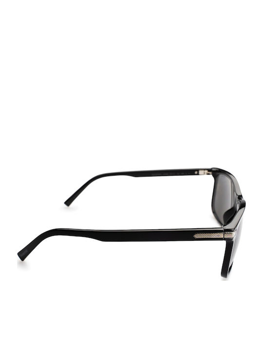 Polaroid Ochelari De Soare Pentru Bărbați Cu Ramă Neagră Din Plastic Și Lentile Gri Polarized PLD2075/S/X 807/M9