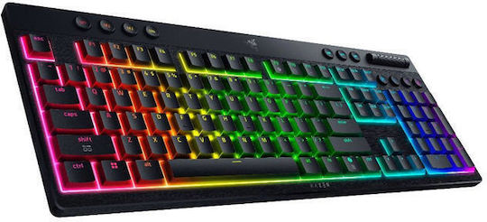 Razer BlackWidow V4 Low-profile HyperSpeed Wireless Gaming Mechanical Keyboard with Razer Green switches and RGB lighting (English US)