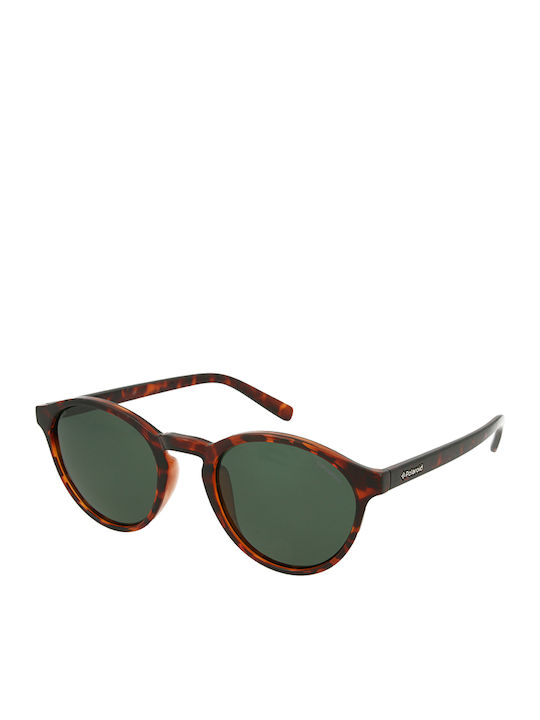 Polaroid Herren Sonnenbrille mit Braun Schildkröte Kunststoff Gestell und Grün Polarisiert Linse 353089