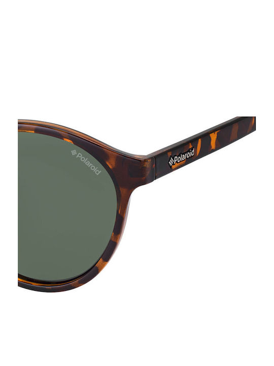 Polaroid Herren Sonnenbrille mit Braun Schildkröte Kunststoff Gestell und Grün Polarisiert Linse 353089