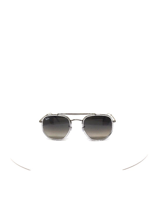 Ray Ban The Marshal II Unisex Sunglasses with Silver Metal Frame and Black Lens RB3648M 004/71