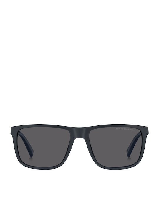 Tommy Hilfiger Men's Sunglasses with Navy Blue Horn-Rimmed Frame and Grey Lens TH2043/S FLL/IR
