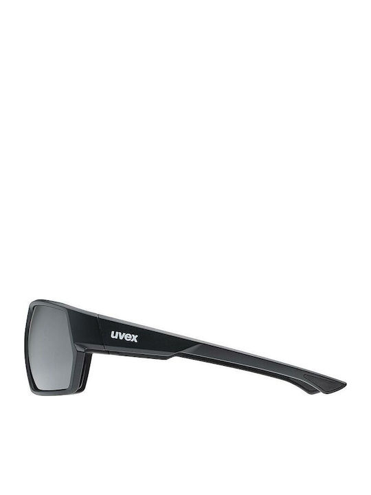 Uvex Sportstyle Ανδρικά Γυαλιά Ηλίου με Μαύρο Κοκκάλινο Σκελετό και Ασημί Καθρέφτη Φακό S5330592216