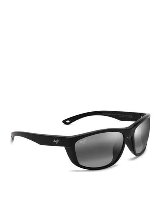 Maui Jim Ανδρικά Γυαλιά Ηλίου με Μαύρο Κοκκάλινο Σκελετό και Μαύρο Polarized Φακό 869-02