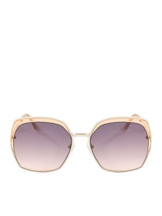 Guess Women's Sunglasses with Gold Metal Frame and Purple Gradient Lens GF0410 33F