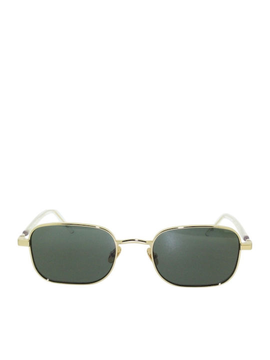 Gast Studio Men's Sunglasses with Gold Metal Frame and Black Lens STU03