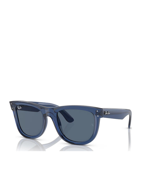 Ray Ban Wayfarer Reverse Unisex Sunglasses with Navy Blue Plastic Frame and Blue Lens RB0502S 6708/3A