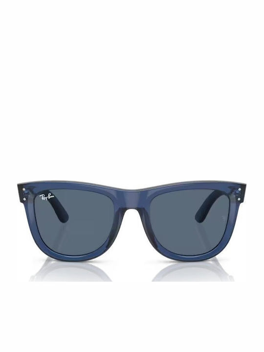 Ray Ban Wayfarer Reverse Unisex Sunglasses with Navy Blue Plastic Frame and Blue Lens RB0502S 6708/3A