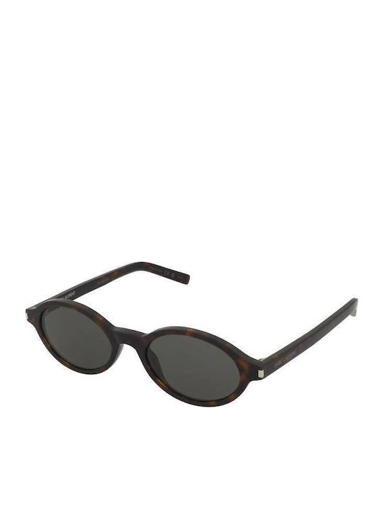 Ysl Jeanne Unisex Γυαλιά Ηλίου με Καφέ Ταρταρούγα Κοκκάλινο Σκελετό και Γκρι Φακό