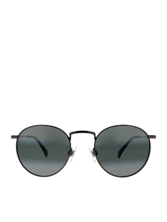 Maui Jim Unisex Sunglasses with Black Metal Frame and Black Lens 667-17A