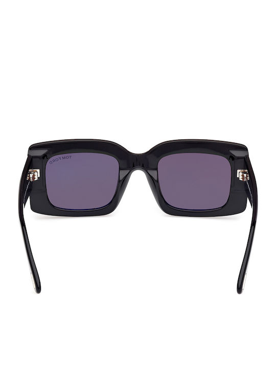 Tom Ford Γυναικεία Γυαλιά Ηλίου με Μαύρο Κοκκάλινο Σκελετό και Γκρι Ντεγκραντέ Φακό FT1188 01A