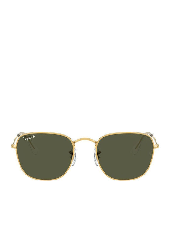 Ray Ban Frank Unisex Γυαλιά Ηλίου με Χρυσό Μεταλλικό Σκελετό και Πράσινο Polarized Φακό RB3857 919658