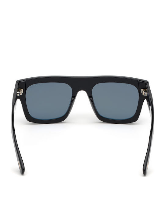 Tom Ford Fausto Men's Sunglasses With Black Horn-Rimmed Frame And Grey Gradient Lens FT0711 01A