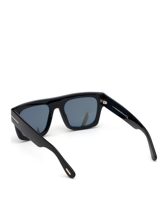 Tom Ford Fausto Men's Sunglasses With Black Horn-Rimmed Frame And Grey Gradient Lens FT0711 01A