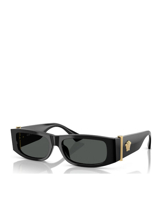Versace Unisex Γυαλιά Ηλίου με Μαύρο Κοκκάλινο Σκελετό και Γκρι Φακό