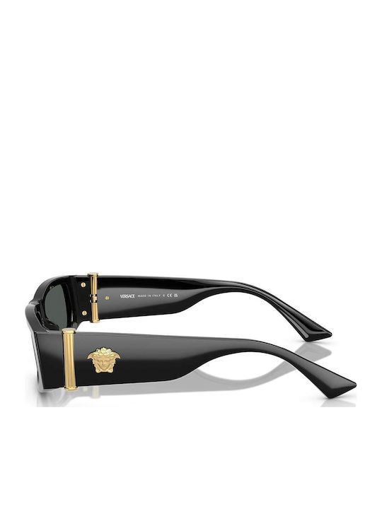 Versace Unisex Γυαλιά Ηλίου με Μαύρο Κοκκάλινο Σκελετό και Γκρι Φακό