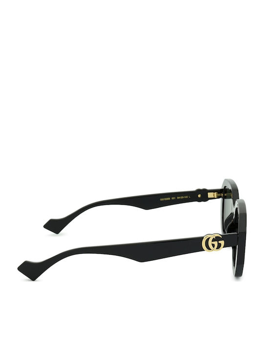 Gucci Woman Sunglasses With Black Horn-Rimmed Frame And Grey Lens GG1535S 001