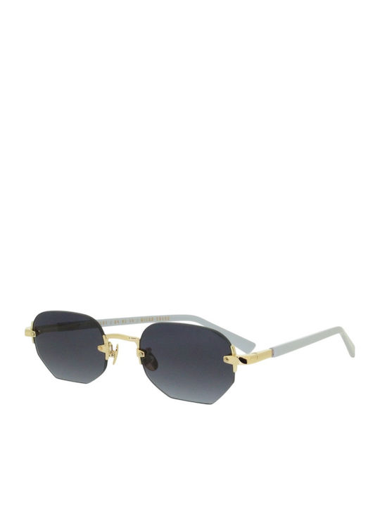 Gast Moonstone Unisex Sunglasses with Gold Metal Frame and Black Gradient Lens MOONSTONE-05-52