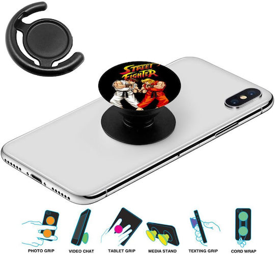 Street Fighter Phone Holders Stand Μαύρο Βάση Στήριξης Κινητού Στο Χέρι