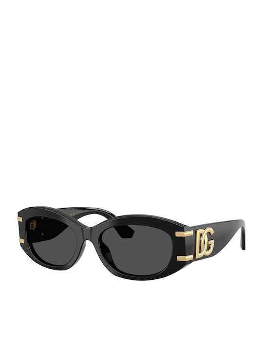 Dolce & Gabbana Women's Sunglasses with Black Tartaruga Horn-Rimmed Frame and Grey Lens DG4502 501/87