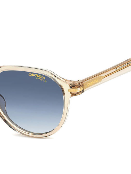 Carrera Unisex Sunglasses With Transparent Horn-Rimmed Frame And Grey Gradient Lens 314/S 10A08