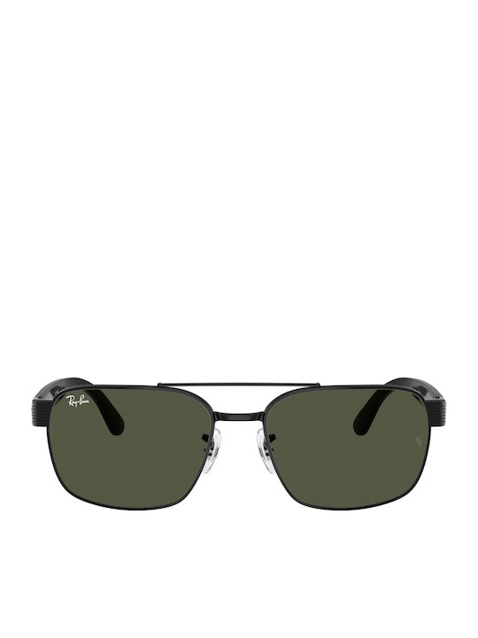 Ray Ban Ανδρικά Γυαλιά Ηλίου με Μαύρο Μεταλλικό Σκελετό και Πράσινο Φακό RB3751 002/31