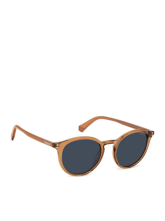 Polaroid Men's Sunglasses with Orange Plastic Frame and Blue Lens PLD6233/S L7Q/C3