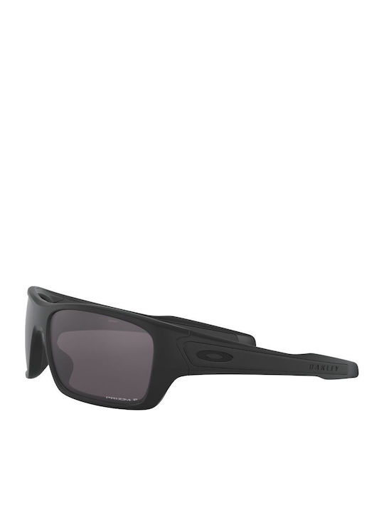 Oakley Turbine Мъжки Слънчеви Очила с Черна Пластмасова Рамка и Черни Поляризирани Стъкла OO9263-62