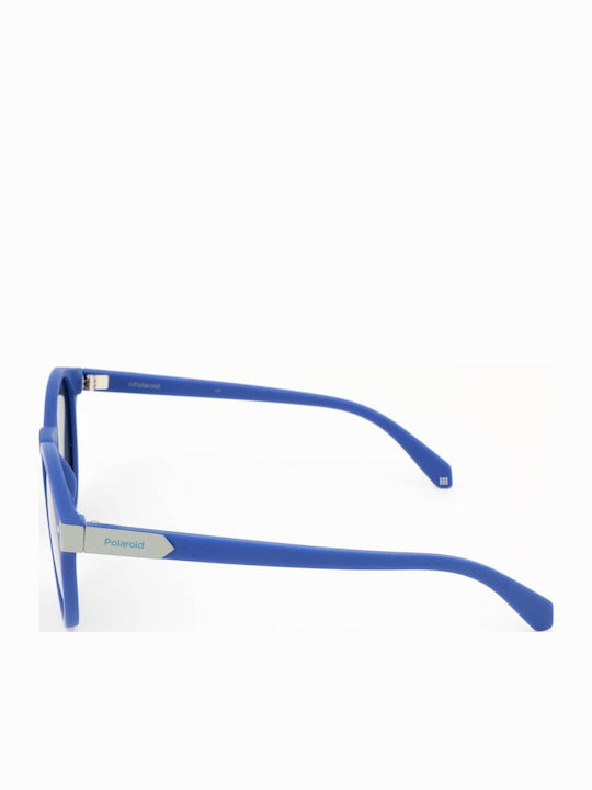 Polaroid Herren Sonnenbrillen mit Blau Horn umrandetem Rahmen und Gray Polarisiertem Glas PLD6034/S PJPM9