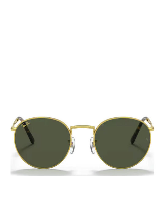 Ray Ban Unisex Sonnenbrille mit Gold Metall Gestell und Grün Linse RB3637 9196/31