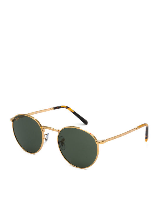 Ray Ban Unisex Sonnenbrille mit Gold Metall Gestell und Grün Linse RB3637 9196/31