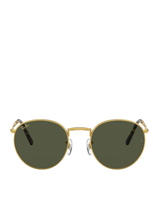 Ray Ban Unisex Sonnenbrille mit Gold Metall Gestell und Grün Linse RB3637 9196/31