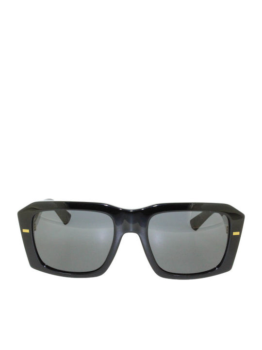 Dolce & Gabbana Men's Sunglasses with Black Horn-Rimmed Frame and Grey Lens DG4430 501/87