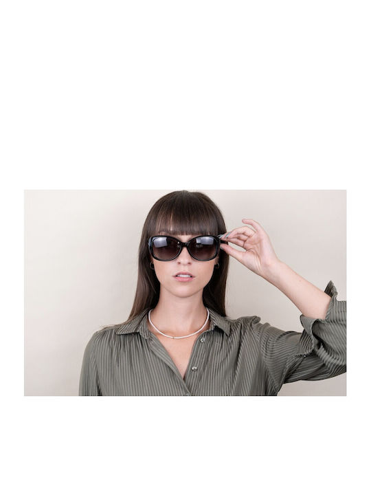 Polaroid Women's Sunglasses with Brown Plastic Frame and Brown Polarized Lens P8317 0BM/LA