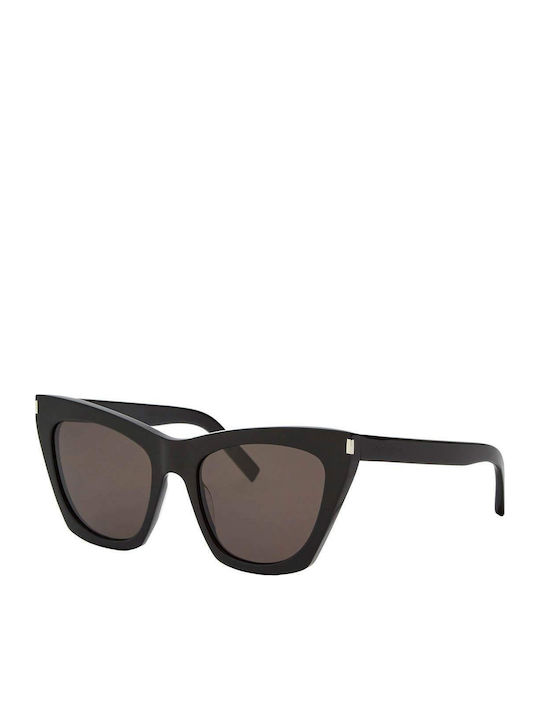 Ysl Kate Women's Sunglasses with Black Plastic Frame and Black Lens SL 214 001