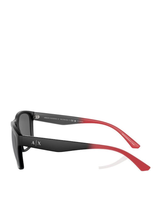 Armani Exchange Herren Sonnenbrille mit Schwarz Kunststoff Gestell und Gray Polarisiert Linse