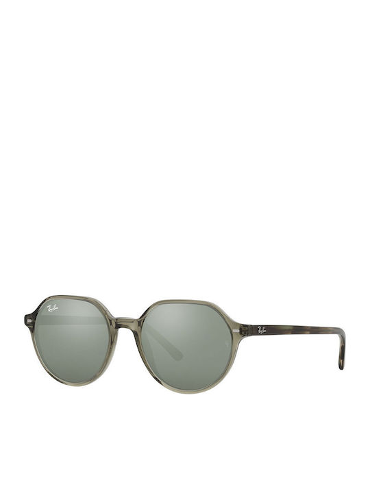 Ray Ban Thalia Unisex Γυαλιά Ηλίου με Πράσινο Κοκκάλινο Σκελετό και Πράσινο Καθρέφτη Φακό RB2195 66355C