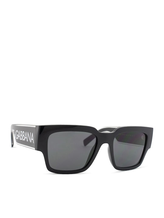 Dolce & Gabbana Мъжки Слънчеви Очила с Черна Пластмасова Рамка и Сиви Стъкла DG6184 501/87