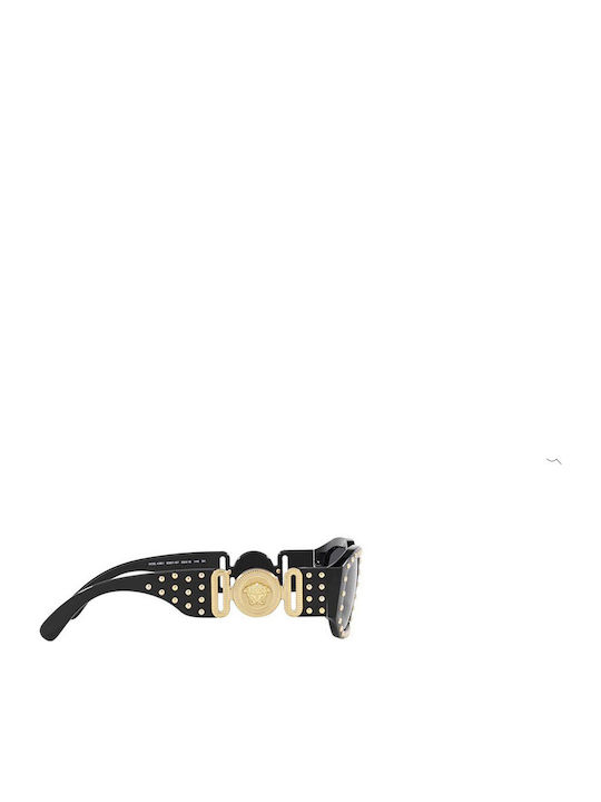 Versace Unisex Γυαλιά Ηλίου με Μαύρο Κοκκάλινο Σκελετό και Γκρι Φακό