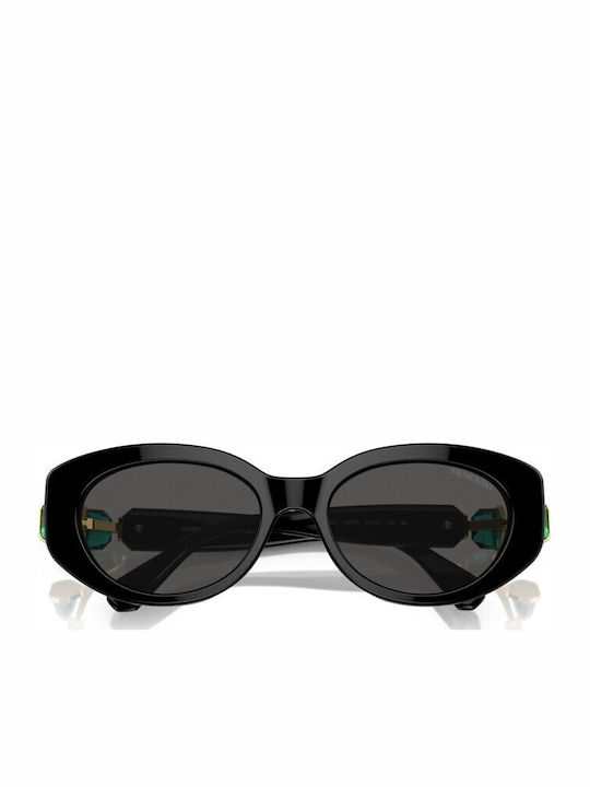 Swarovski Feminini Ochelari de soare cu Negru Cadru și Negru Lentilă SK6002 100187